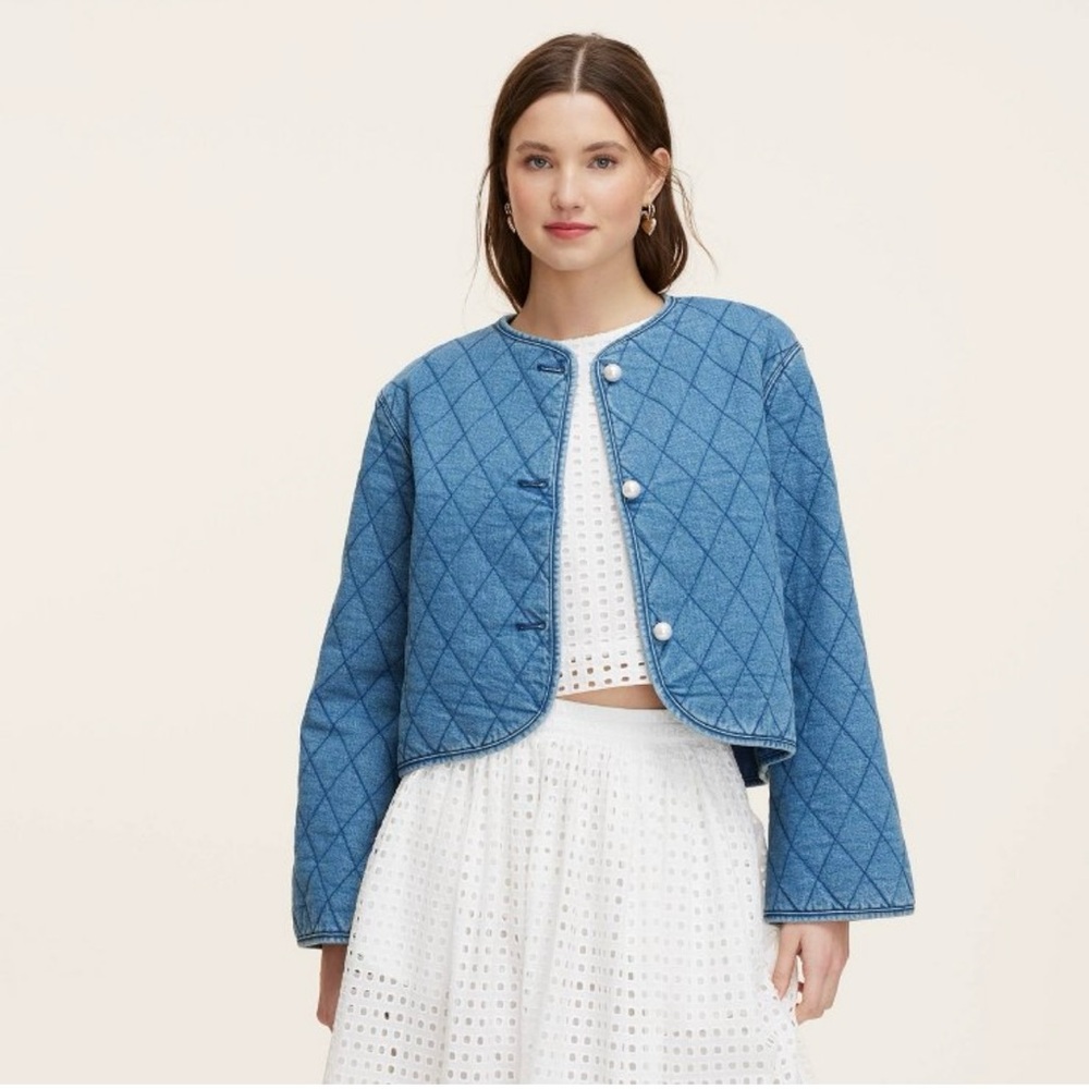 Quilted Blue Jacket - Picture 4 of 4